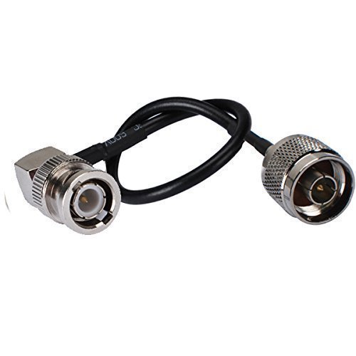 1.6ft Rf Terminal Connector BNC Male Right Angle to N Plug Straight Coaxial Cable Extension Rg174 50cm for Wireless Antenna Ships from USA