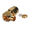 2pcs RF Connector Adapter Coaxial SMA Male Right Angle Solder for RG402 .141" Cable Ships from USA view 2