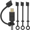 [5-Piece] Cozy USB Caps for USB C Cable - Tether/Cap Provides Dust and Oxidation Protection, Projection Adapter Cover, Protects During Travel, Portable, Designed by Cozy (Black) view 1