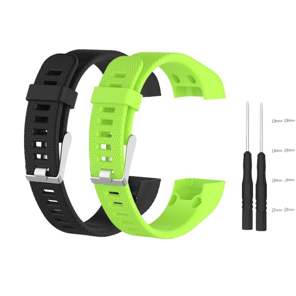 Muovrto Watch Band for Garmin Approach X40/X10,Silicone Replacement Sport Band Watch Strap for Garmin Vivosmart HR Plus(Color 7)