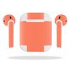 MightySkins Skin Compatible with Apple AirPods - Solid Salmon | Protective, Durable, and Unique Vinyl Decal wrap Cover | Easy to Apply, Remove, and Change Styles | Made in The USA view 1