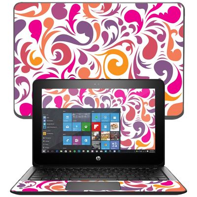 MightySkins Skin Compatible with HP ProBook x360 11" (2017) wrap Cover Sticker Skins Swirly Girly