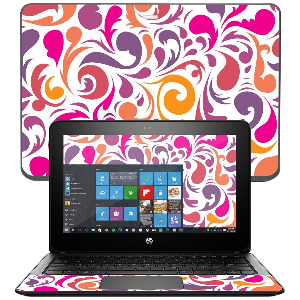 MightySkins Skin Compatible with HP ProBook x360 11" (2017) wrap Cover Sticker Skins Swirly Girly