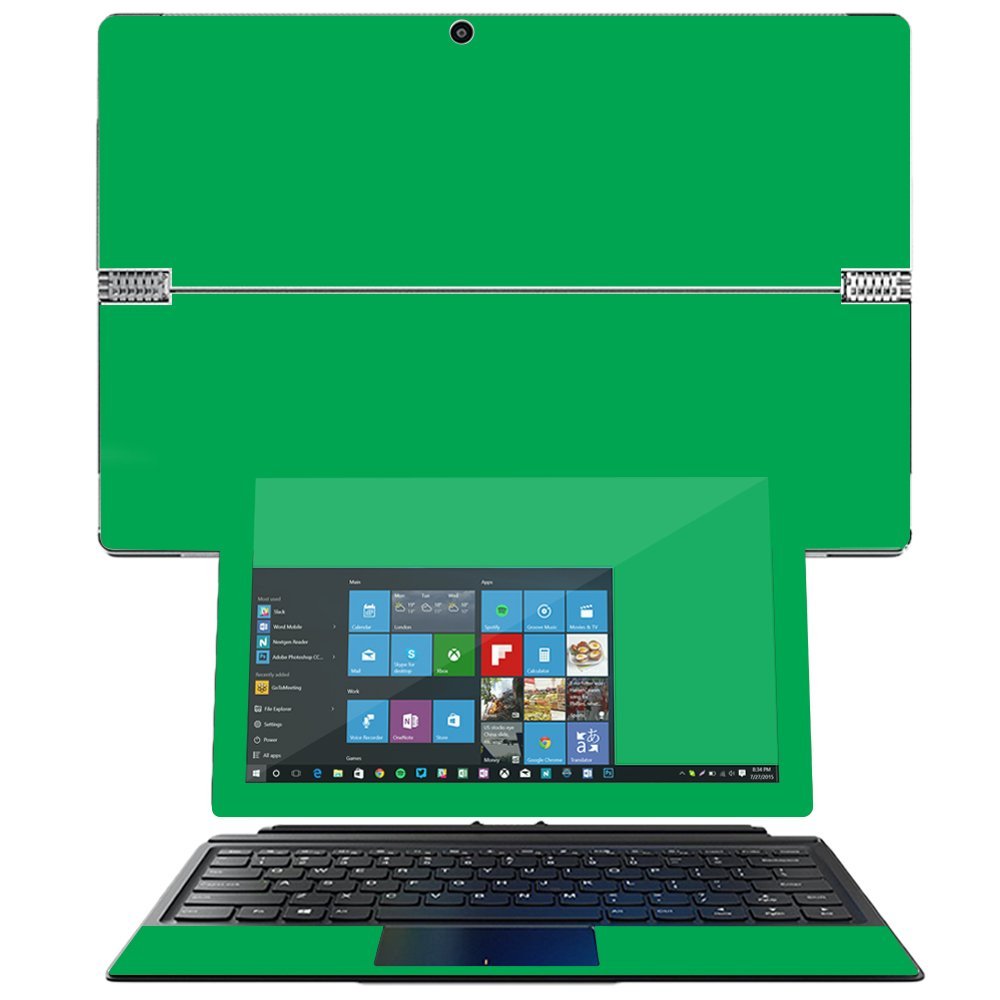 MightySkins Skin Compatible with Lenovo MIIX 510 12.2" wrap Cover Sticker Skins Solid Green