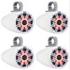 KICKER (4) 43KM654LCW 6.5" 780 Watt Marine Wakeboard Tower Speakers w/LED Lights view 1