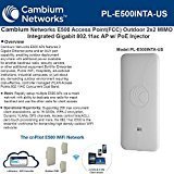 Cambium E500 (FCC) Outdoor 2x2 MIMO Integrated Gigabit 11ac AP with PoE Injector
