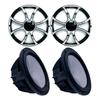 Wet Sounds Two Revo 10" Subwoofers & Grills - Black Subwoofers & Black Grills with Stainless Steel Inserts - 2 Ohm view 1