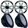 Wet Sounds Two Revo 12" Subwoofers & Grills - Black Subwoofers & Black Grills with Stainless Steel Inserts - 2 Ohm view 1