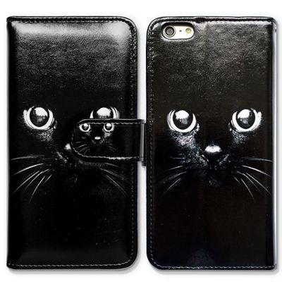Bcov Case for iPod Touch 7/iPod Touch 6,Bcov Black Cat Style Wallet Flip Leather Cover Case with Credit Card ID Card Slot Holder Kickstand for iPod Touch 7/6/5