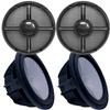 Wet Sounds Two Revo 12" Subwoofers & Grills - Black Subwoofers & Black Closed Face XW Grills - 4 Ohm view 1