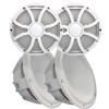 Wet Sounds Two Revo 12" Subwoofers & Grills - White Subwoofers & White Closed Face SW Grills - 4 Ohm view 1