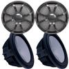Wet Sounds Two Revo 12" Subwoofers & Grills - Black Subwoofers & Black Closed Face SW Grills - 2 Ohm view 1