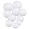 LIHAO 10 Pack White Paper Lanterns, 6/8/10/12 Inch, Wedding Party Decor view 1