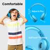 LilGadgets Connect+ Pro Wired Kids Headphones for School with Microphone, Volume Limiting Over-Ear Headset with Cord, SharePort Technology & SoftTouch Padding, Blue view 2