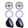 Wet Sounds Two Revo 10" Subwoofers, Grills, & RGB LED Rings - Black Subwoofers & Gunmetal Steel Grills - 4 Ohm view 1