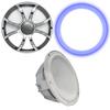 Wet Sounds Revo 12" Subwoofer, Grill, & RGB LED Ring - White Subwoofer & Gunmetal Steel Grill - 4 Ohm view 1