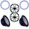 Wet Sounds Two Revo 12" Subwoofers, Grills, & RGB LED Rings - Black Subwoofers & Black Grills with Steel Inserts - 4 Ohm view 1