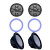 Wet Sounds Two Revo 10" Subwoofers, Grills, & RGB LED Rings - Black Subwoofers & Black Closed Face SW Grills - 4 Ohm view 1