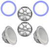 Wet Sounds Two Revo 12" Subwoofers, Grills, & RGB LED Rings - White Subwoofers & Silver XS Grills - 4 Ohm view 1