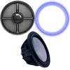 Wet Sounds Revo 12" Subwoofer, Grill, & RGB LED Ring - Black Subwoofer & Black Closed Face XW Grill - 2 Ohm view 1