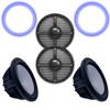 Wet Sounds Two Revo 12" Subwoofers, Grills, & RGB LED Rings - Black Subwoofers & Black Closed Face XW Grills - 4 Ohm view 1