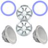 Wet Sounds Two Revo 12" Subwoofers, Grills, & RGB LED Rings - White Subwoofers & White Grills with Steel Inserts - 4 Ohm view 1