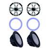 Wet Sounds Two Revo 10" Subwoofers, Grills, & RGB LED Rings - Black Subwoofers & Black Grills with Steel Inserts - 2 Ohm view 1