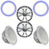 Wet Sounds Two Revo 12" Subwoofers, Grills, & RGB LED Rings - White Subwoofers & Gunmetal Steel Grills - 4 Ohm view 1