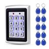 10pcs keyfobs +125Khz EM-ID Metal Case RFID Access Control Keypad with Back Light Support 1000 User view 1