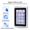 10pcs keyfobs +125Khz EM-ID Metal Case RFID Access Control Keypad with Back Light Support 1000 User view 2