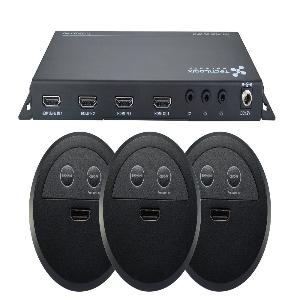 TechLogix Networx TL-SMKIT-02 Share-ME Kit: Switcher + (3) HDMI Control Inserts