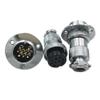 10Set GX25 XLR 2 3 4 5 6 7 8 9 10 Pin 25mm Female Male Disc Flange Panel Mount Socket with Dustproof Cover Aviation Connector (9PIN) view 1