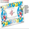 Skin Wrap Decal Set 2 Pack for Amazon Echo Dot 2 - Beach Flowers Blue Medium (2nd Generation ONLY - Echo NOT Included) view 3