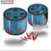 Skin Wrap Decal Set 2 Pack for Amazon Echo Dot 2 - Crabs and Shells Blue Medium (2nd Generation ONLY - Echo NOT Included) view 2