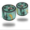 Skin Wrap Decal Set 2 Pack for Amazon Echo Dot 2 - Coconuts Palm Trees and Bananas Seafoam Green (2nd Generation ONLY - Echo NOT Included) view 1