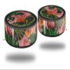 Skin Wrap Decal Set 2 Pack for Amazon Echo Dot 2 - Famingos and Flowers Pink (2nd Generation ONLY - Echo NOT Included) view 1