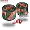 Skin Wrap Decal Set 2 Pack for Amazon Echo Dot 2 - Famingos and Flowers Pink (2nd Generation ONLY - Echo NOT Included) view 2