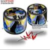 Skin Wrap Decal Set 2 Pack for Amazon Echo Dot 2 - Tropical Fish 01 Black (2nd Generation ONLY - Echo NOT Included) view 2