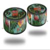 Skin Wrap Decal Set 2 Pack for Amazon Echo Dot 2 - Famingos and Flowers Seafoam Green (2nd Generation ONLY - Echo NOT Included) view 1