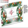 Skin Wrap Decal Set 2 Pack for Amazon Echo Dot 2 - Famingos and Flowers Seafoam Green (2nd Generation ONLY - Echo NOT Included) view 3