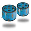 Skin Wrap Decal Set 2 Pack for Amazon Echo Dot 2 - Sea Shells 02 Blue Medium (2nd Generation ONLY - Echo NOT Included) view 1