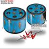 Skin Wrap Decal Set 2 Pack for Amazon Echo Dot 2 - Sea Shells 02 Blue Medium (2nd Generation ONLY - Echo NOT Included) view 2