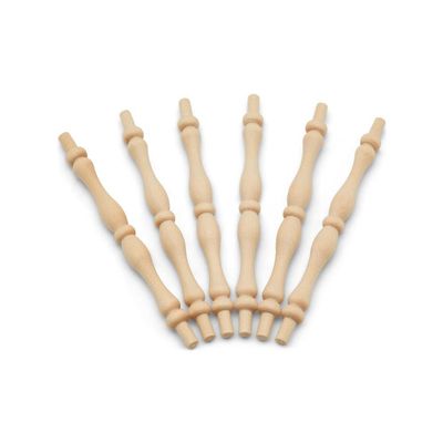 Wooden Baluster Spindles 5-3/4", Pack of 25 Wood Spindles for Crafts, Woodworking, and Furniture, by Woodpeckers