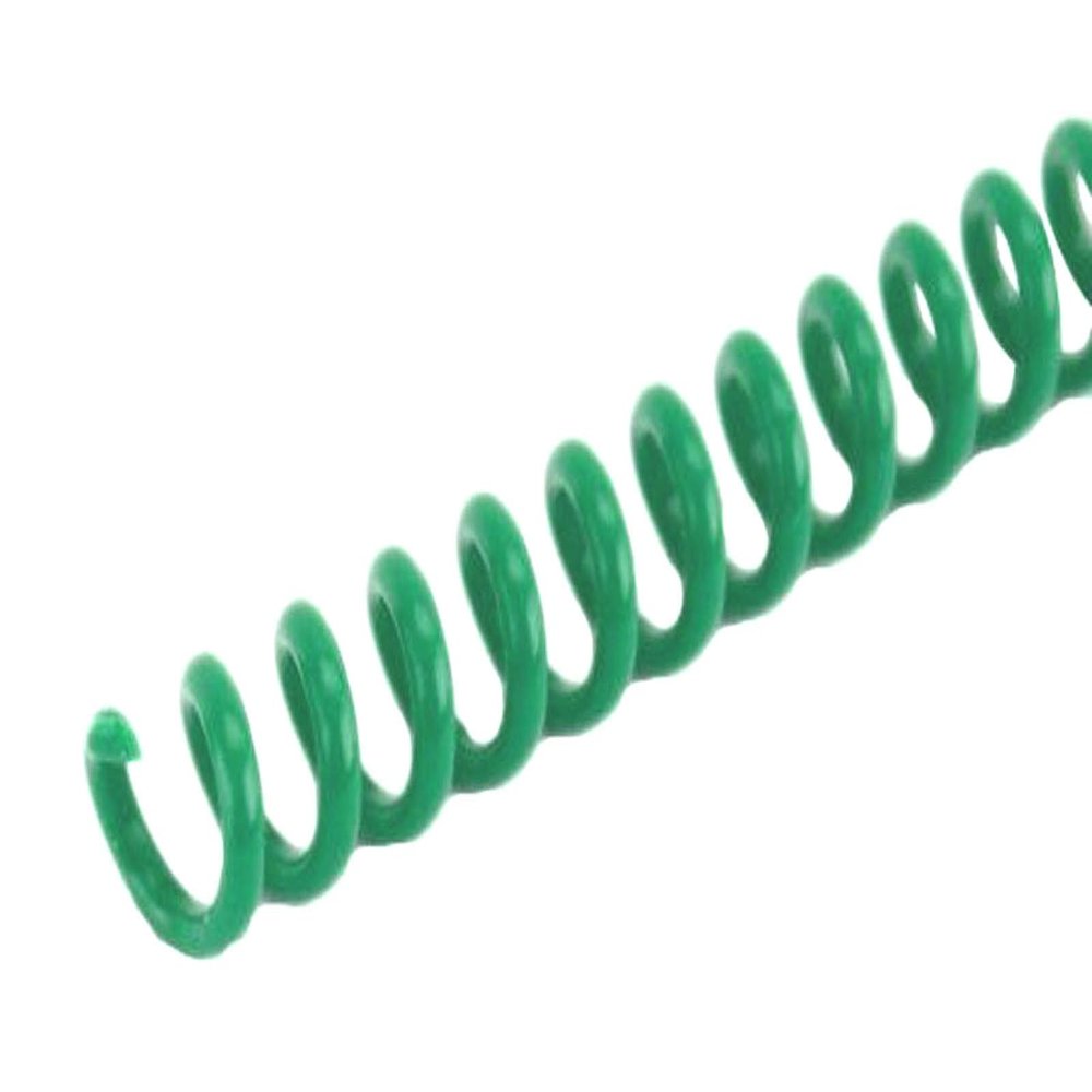 Spiral Binding Coils 7mm x 381mm (9/32 x 15-inch) 4:1 [pk of 100] Legal Size; Color: Green (PMS 340 C)
