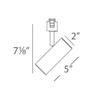 WAC Lighting L-2010-930-BK LED2010 Silo X10 Head for L Track L, Black view 3