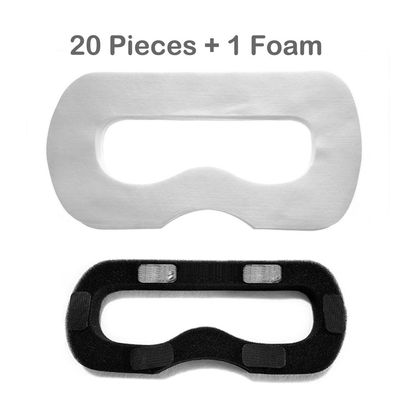 FoRapid 20 PCS Disposable Facial and Eye Cover + 1 PC Replacement Foam Compatible with HTC VIVE VR Virtual Reality Headset