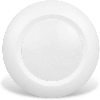 JULLISON 4 Inch LED Low Profile Recessed & Surface Mount Disk Light, Round, 10W, >600 Lumens, 3000K Warm White, CRI80, DOB Design, Dimmable, cETLus Listed, 1 Pack(White)