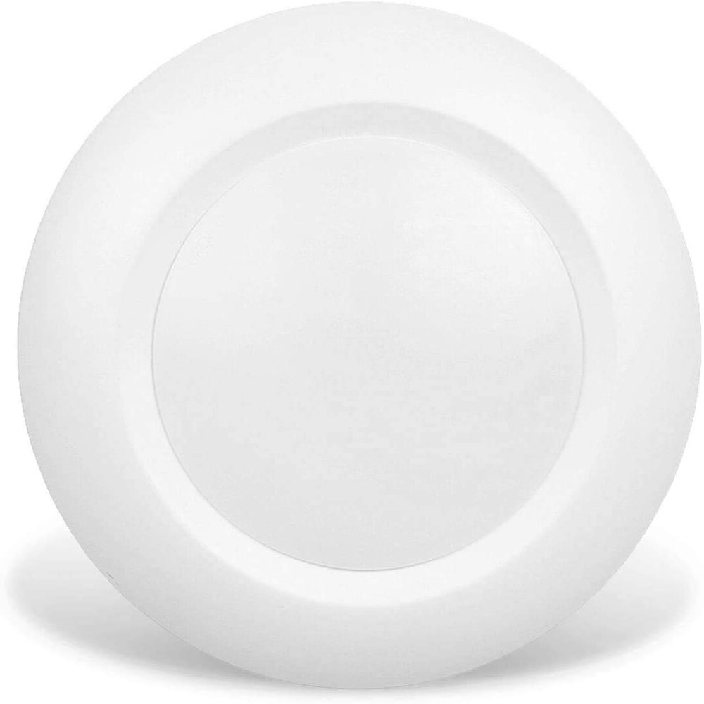 JULLISON 4 Inch LED Low Profile Recessed & Surface Mount Disk Light, Round, 10W, >600 Lumens, 3000K Warm White, CRI80, DOB Design, Dimmable, cETLus Listed, 1 Pack(White)