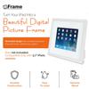 iFrame iPad Frame | Turn Your iPad Into A Beautiful Interactive Digital Picture Frame | Perfect at Home Or Work | Includes Table Stand and Wall Mount for All 9.7 iPads-White view 2