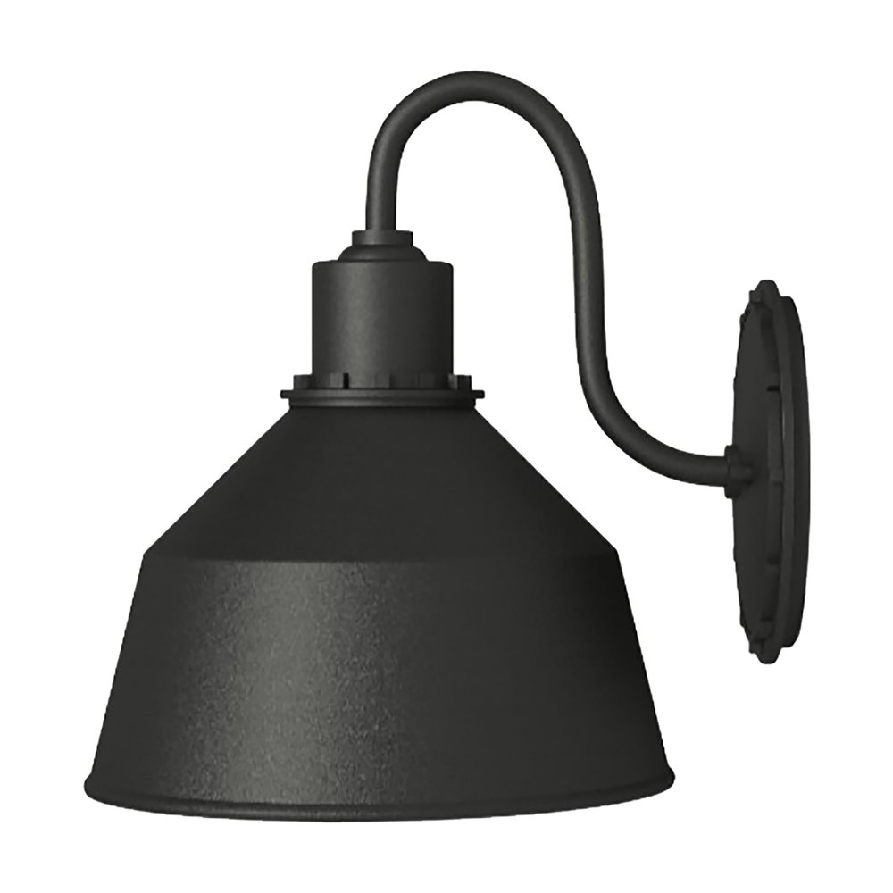The Great Outdoors 71241-66 Mantiel Outdoor Wall Mount, 1-Light, 100 Total Watts, 8-in H x 9.75-in W, Coal Black